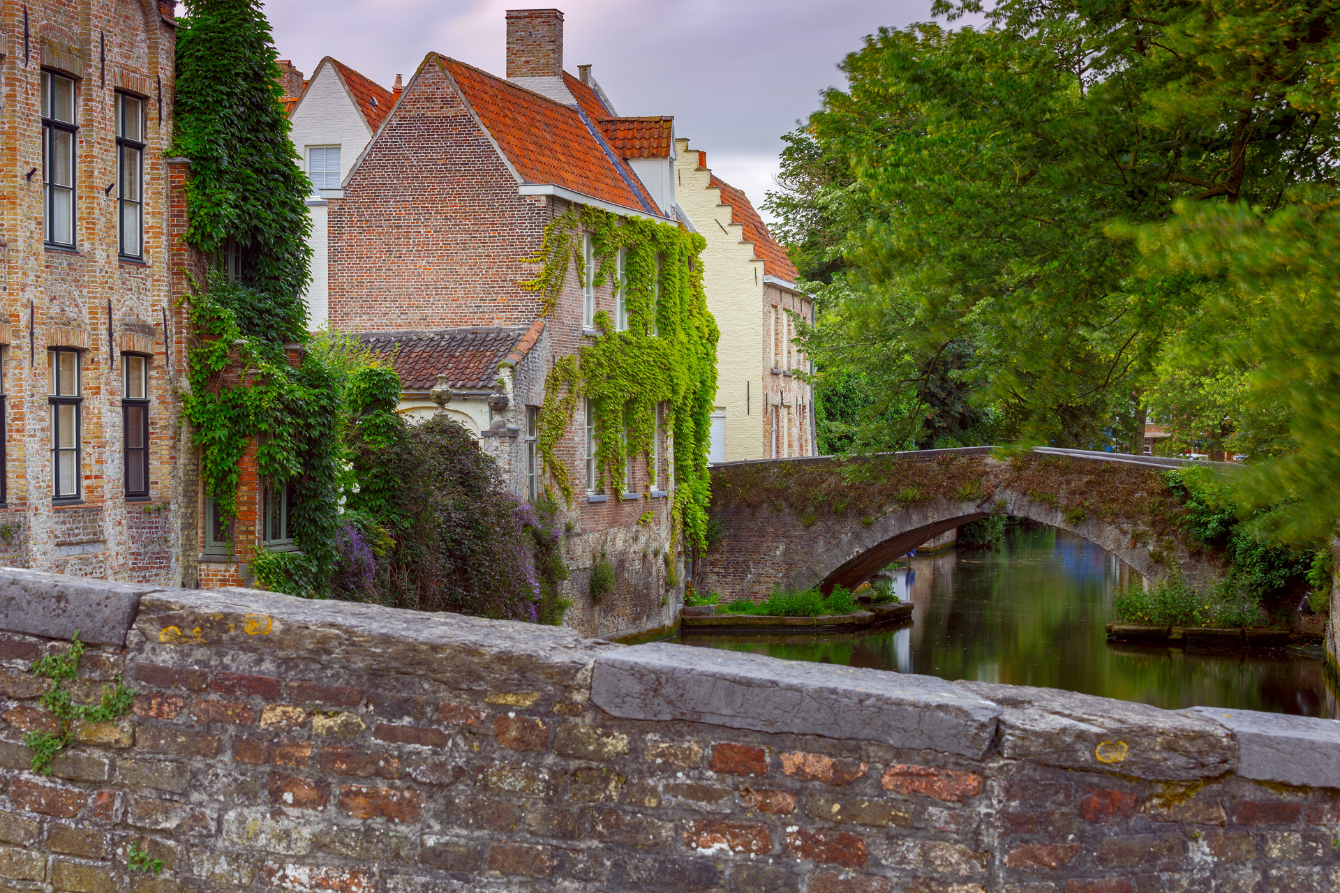 Historisch stadszicht van Brugge