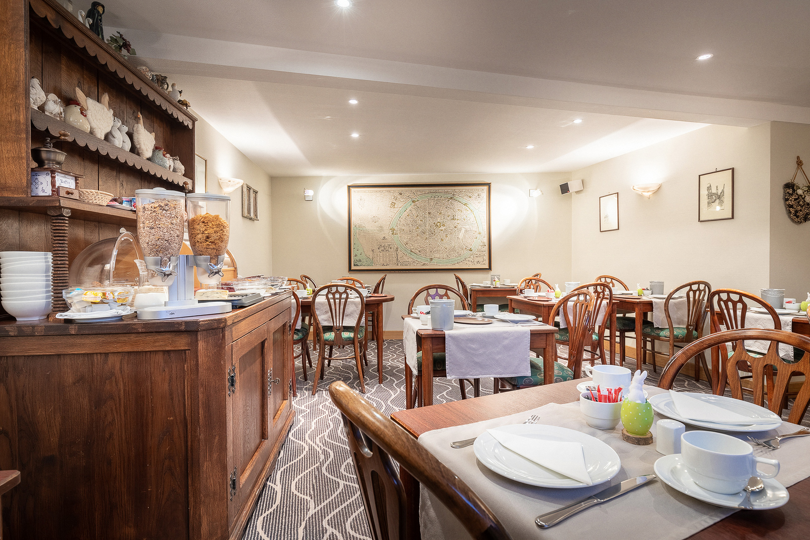 De ontbijtruimte van Hotel Albert 1