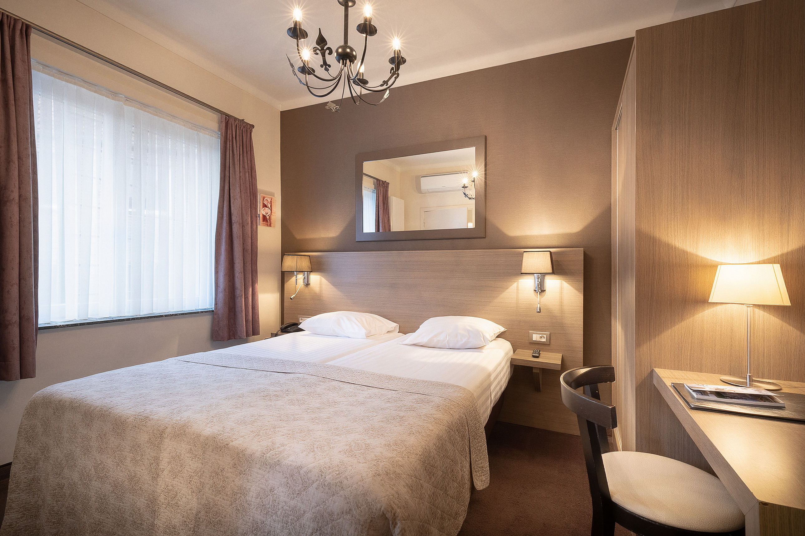 Tweepersoonskamer van Hotel Albert 1 in Brugge